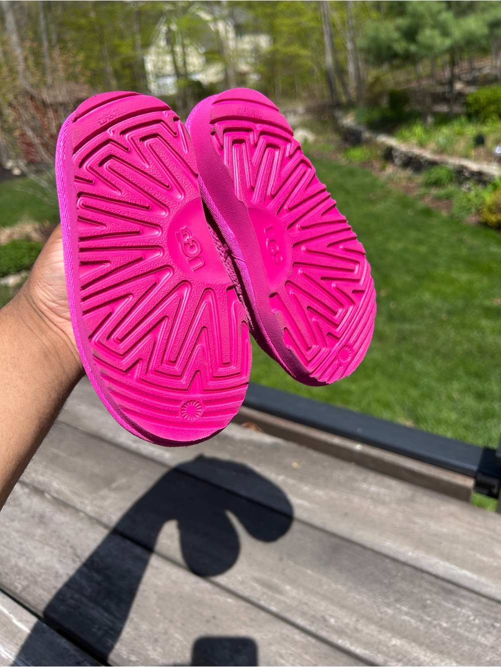 UGG Pink Suede Lace-Up Ankle Bootie - Picture 7 of 7